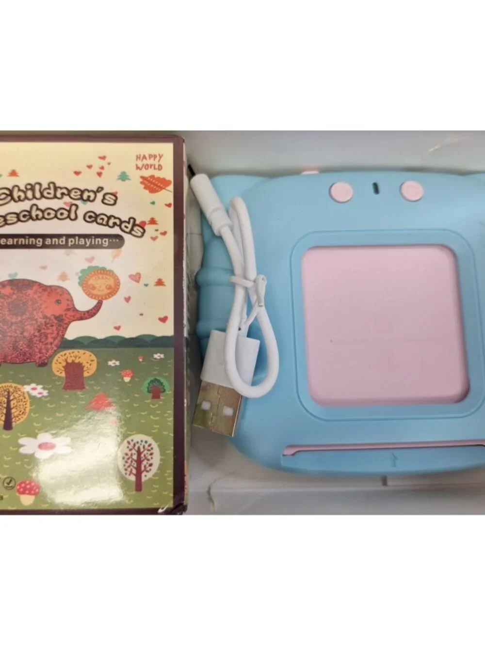 Card Early Education Device New With charger, holder and cards Speaks The Words